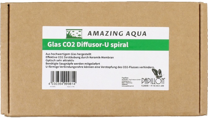 Glas CO2 Diffusor Nano Spiral