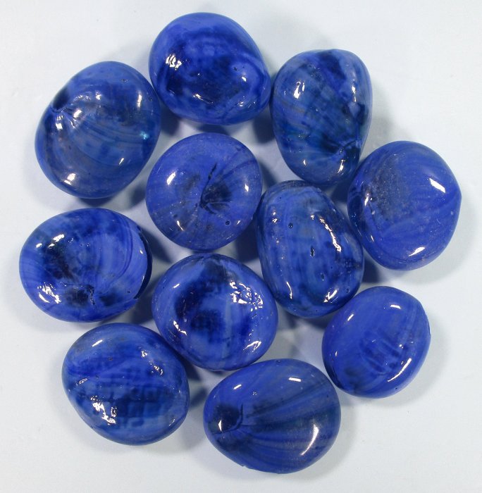 Glas-Nuggets dunkelblau (30 x 15 mm) 0,75 kg Dose