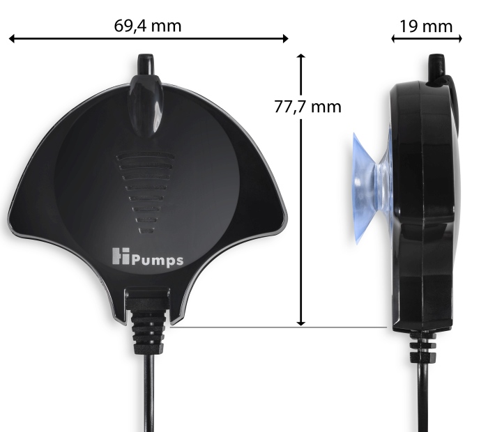 Nano Piezo Luftpumpe Manta schwarz (18 L/h)